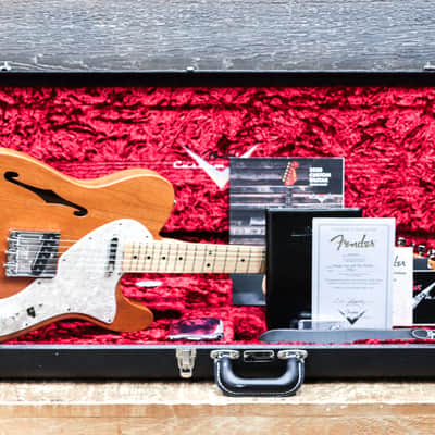 Fender Vintage Custom 1968 Tele Thinline Aged Natural Electric Guitar w/Case image 11