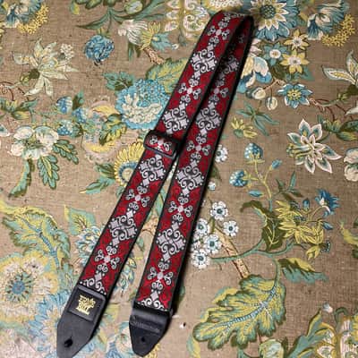 Ernie Ball Jacquard Straps-Red Trellis image 2