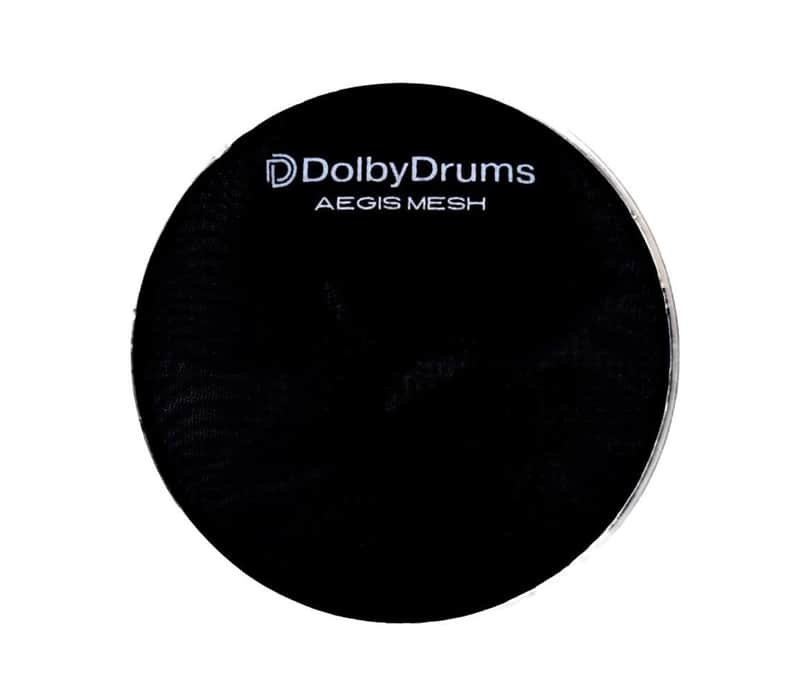Dolby Drums 8” 3 Ply Aegis Black Large Logo Mesh DrumHead for Roland Alesis Pa image 1