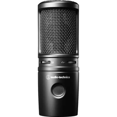 Audio-Technica AT2020USB-X Cardioid Condenser USB Microphone for Content Creators, Black image 1