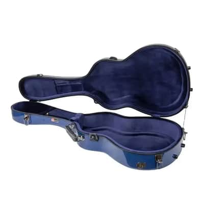 Crossrock CRF2020-00012NVBL Acoustic Guitar Fiberglass Case for Martin 000 Style - Navy Blue image 3