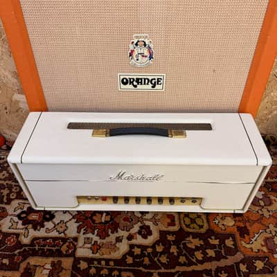 Vintage 1967 Marshall Super Bass White Tolex Plexi Guitar Amplifier Head *1960s* image 5
