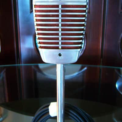 Vintage 1940's Shure 51 dynamic omni-directional microphone w cable and Bogen stand 55 55S 55SW Jerry Lee Lewis image 4