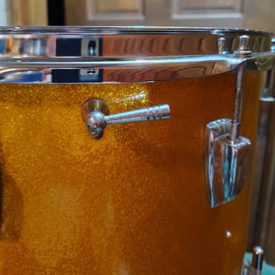 Ludwig No. 950 Classic 16x16" Floor Tom with Keystone Badge 1960 - 1968 - Gold Sparkle image 8