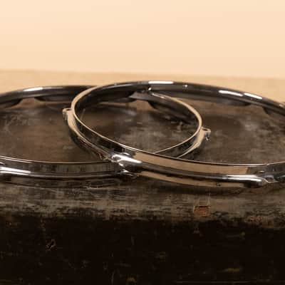 Chrome Over Brass 13" Triple Flange Hoops (Pair) image 1