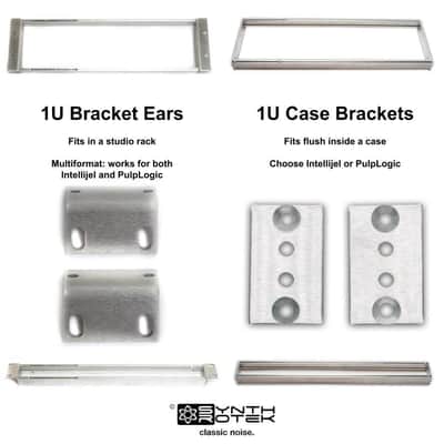 Synthrotek 1U Eurorack Case Brackets with 84HP Rails, 3mm Threaded Nut Strips, PulpLogic Format image 4