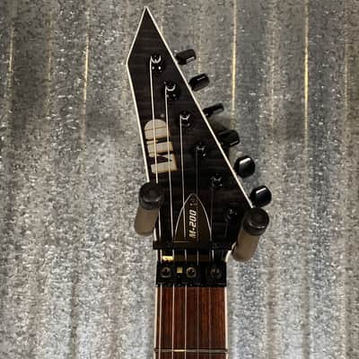 ESP LTD M-200 Flame Top See Thru Black Guitar M200FMSTBLK #0648 Used image 3