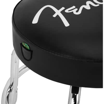 Fender Spaghetti Logo Pick Pouch Barstool - Black/Chrome - 24in image 2