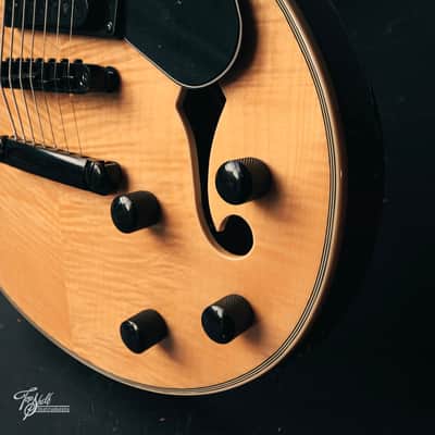 Grote Guitars 7-String Semi-Hollow HH Single-Cut Blonde Flame Maple 2014 image 12