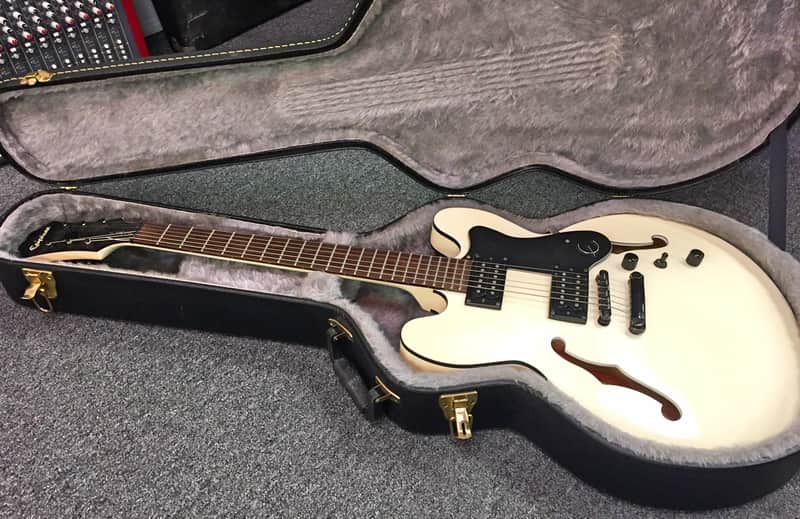 Epiphone Dot Studio - Alpine White with black binding | Reverb