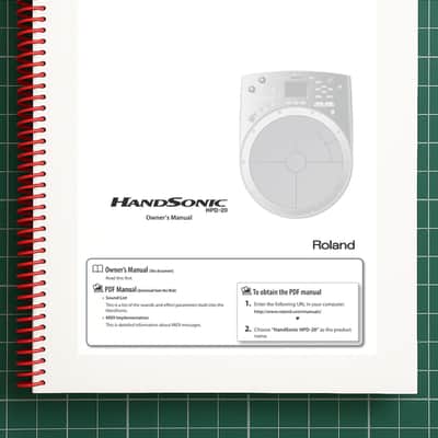 Roland HPD-20 — 3 in 1 Owners Manual User Instructions — 106 Pages — USA Made