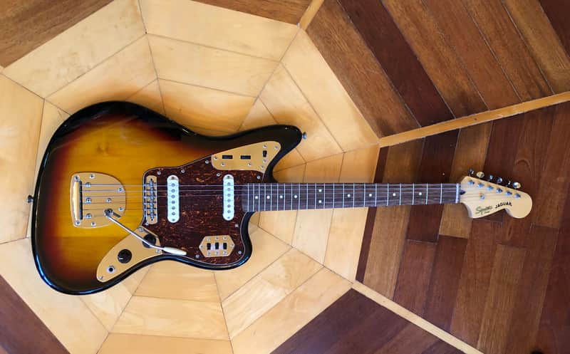 Squier by Fender Vintage Modified Jaguar Electric Guitar, Sunburst image 1