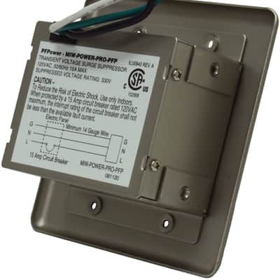 Panamax 15A In-Wall Power Conditioner, 2 Outlets, W Surge Protection, EVS, EMI/RF Filtration image 2