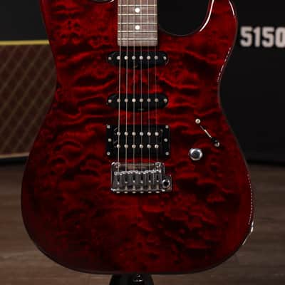 2014 Schecter USA Custom Shop California Custom Elite HSS Black Cherry Quilted Maple w/OHSC image 9