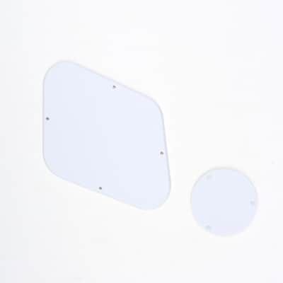Brio Les Paul Backplate & Switch Cover 1 Ply White image 1