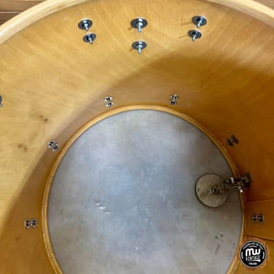 Sonor Teardrop Floortom Floor tom 18" x 16" 3-ply Gold Sparkle Vintage ULTRA RARE image 23
