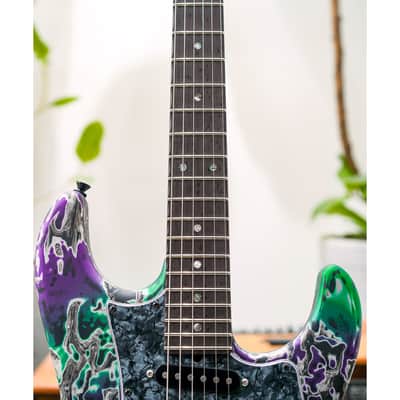 James Tyler Japan Studio Elite HD HSS-Alien Guano Semi Gloss w/Faux Matching Headstock, Black Pearl PG, Black HW, Ebony FB, Midboost & Bypass Button image 3