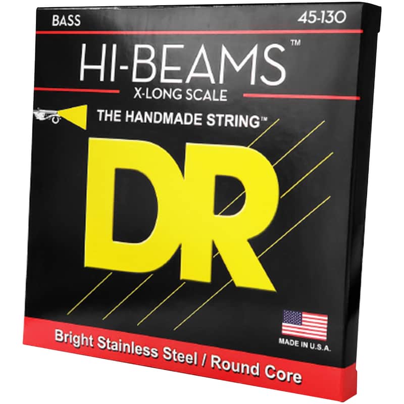 Hi Beam Stainless Steel Medium Heavy 5 Cordes X Long Scale 45-130 DR Strings image 1