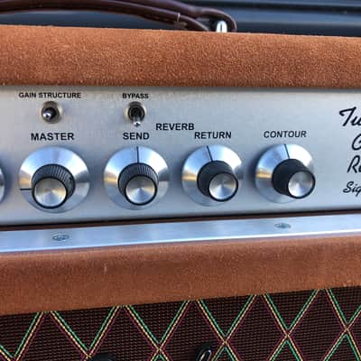 Two Rock Classic Reverb Signature Head and 2x12 Vertical cabinet 2020s - Brown Suede image 6