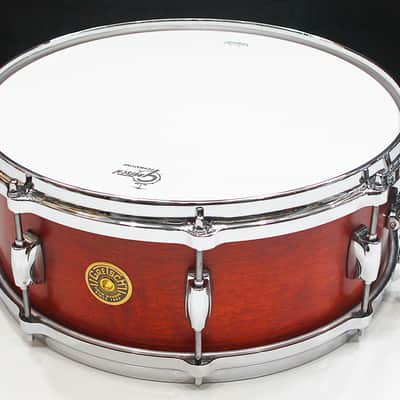 Gretsch USA Custom 5.5" x 14" 8-Lug Snare Drum w/ VIDEO! Satin Burnt Orange Double 45 Edges image 1