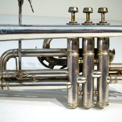Vintage 1913 York & Sons Perfect Tone Coronet Trumpet Silver Engraved w Original Case & Acessories image 12
