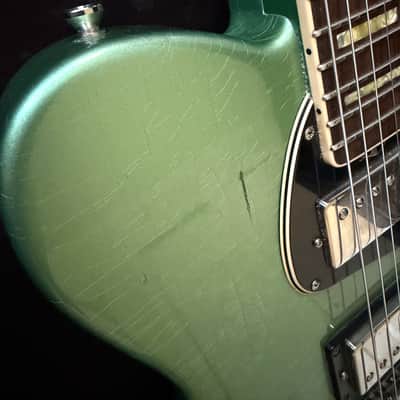 Shabat Lion Special Mahogany 24.75" Scale Humbucker Guitar – Inverness Green image 6
