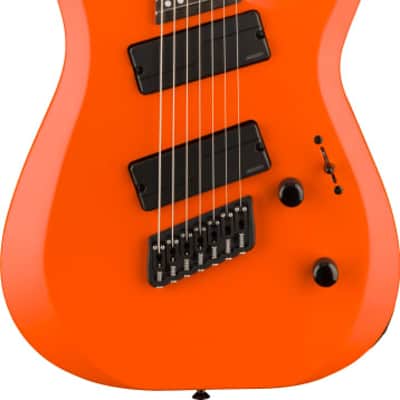 Jackson Pro Plus Series DK Modern HT7 MS Electric Guitar, Ebony Fingerboard, Satin Orange Crush image 2