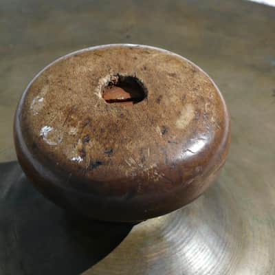 Soleman (?) Vintage 15" Marching Crash Cymbals with Wooden Handles - Traditional Natural Brass - PV Music Drum Shop Inspected and Tested - Play / Sound / Look Great image 20