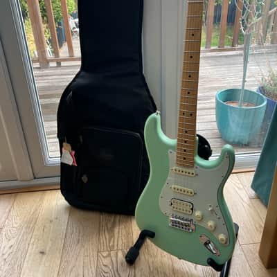Fender American Performer Stratocaster HSS with Maple Fretboard 2018 - Present - Satin Surf Green image 1