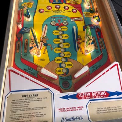 Aerosmith, Steven Tyler's "Surf Champ" Vintage 1970s Pinball Machine. image 6