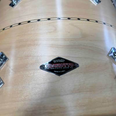 Craviotto Custom Shop Solid Maple 14x20 Bass Drum in Natural Satin Oil with Black Diamond Inlays *Signed by Johnny Craviotto!* (Rm 4) image 3