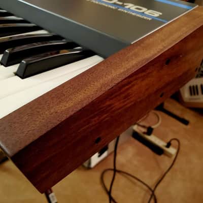 Roland Juno-106 Synthesizer Walnut Replacement Sides image 5