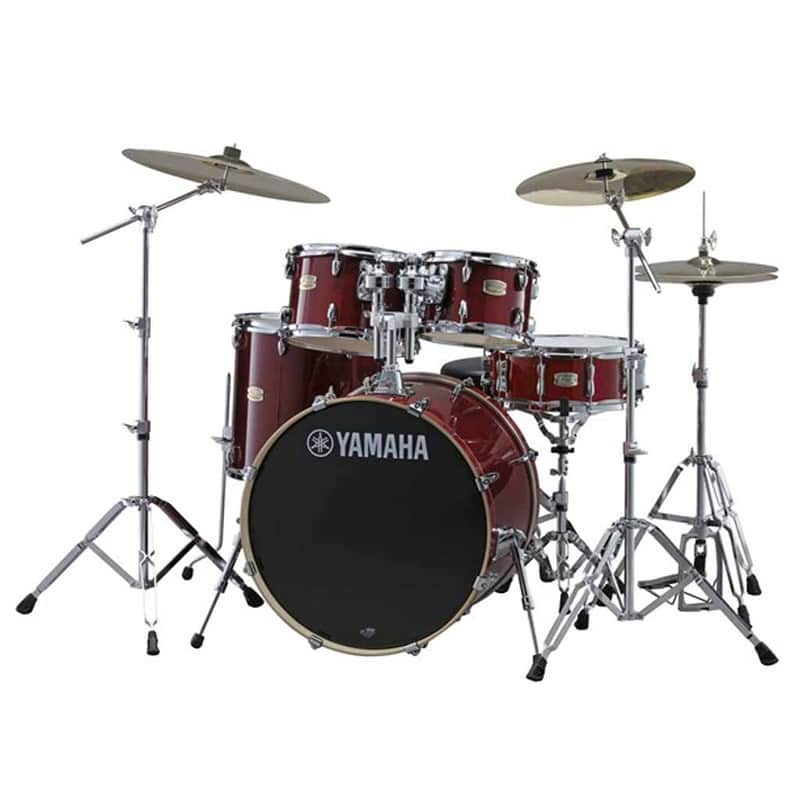 Yamaha Stage Custom Birch 5 Piece Shell Kit with 20" Bass Drum-Cranberry Red image 1