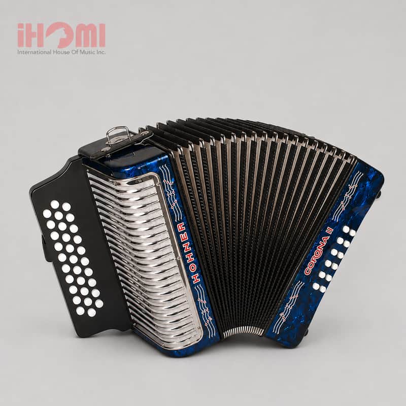 Hohner Corona II Accordion F/Bb/Eb 2026 - Dark Blue image 1