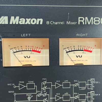 Maxon RM-80 8-Channel Stereo Vintage Mixer 1980s image 3