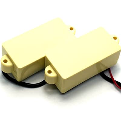 Active PJ Bass Pickup Set, 4 String Jazz Bridge + P Bass Split Set, Includes Accessories ~ Cream image 4