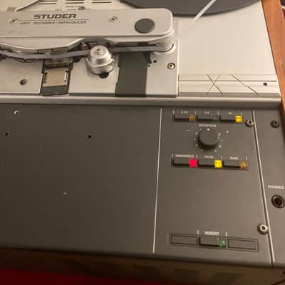 Studer 807 Professional Tape Recorder - wooden side panels and butterfly heads image 3