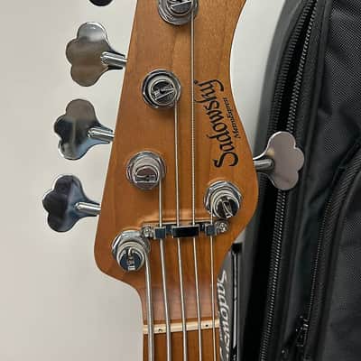 Sadowsky MetroExpress Vintage J/J Bass 5-String with Maple Fretboard - Candy Apple Orange image 3