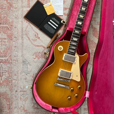 2022 Limited Edition! Gibson Custom Shop 1958 Les Paul Reissue r8 - r9 Frets - Lemon Burt - 8.5lbs image 2
