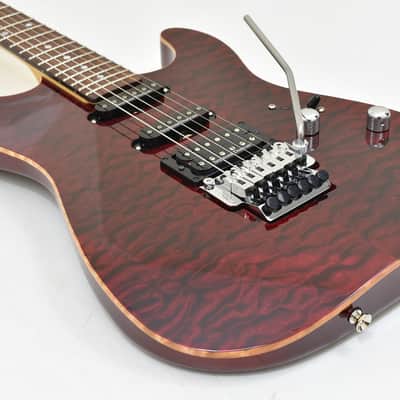 Schecter CET USA Custom Shop Electric Guitar Black Cherry image 4