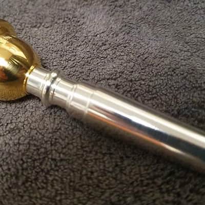FRANK HOLTON & CO 3 trumpet mouthpiece, 24k gold plated , PRISTINE! image 7