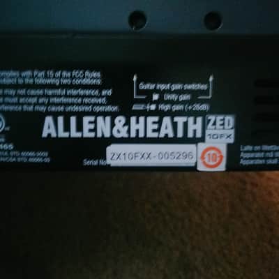 Allen & Heath ZED-14 14-Channel Mixer 2007 - Present - Black/Red image 4