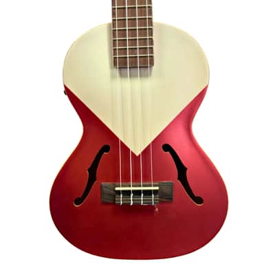 Kala Archtop Tenor Acoustic Electric Ukulele - Chicago Red image 2