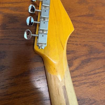***Must See*** Olympic White Hendrix Voodoo Tribute Strat Partscaster – (Right Handed) Lefty Neck & Tremolo, Nitro Finish image 3