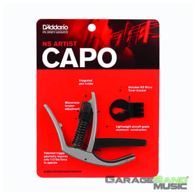 D'Addario PW-CP-10S NS Artist Capo, Silver Finish image 2