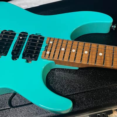 NEW ! Jackson Custom Shop Dinky HSH - Roasted Maple Neck & Fretboard - DK - Seafoam Green - Authorized Dealer - 8.1 lbs - G07719 image 2