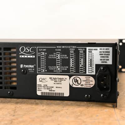QSC CX702 2-Channel 700W Power Amplifier CG01V5W image 5
