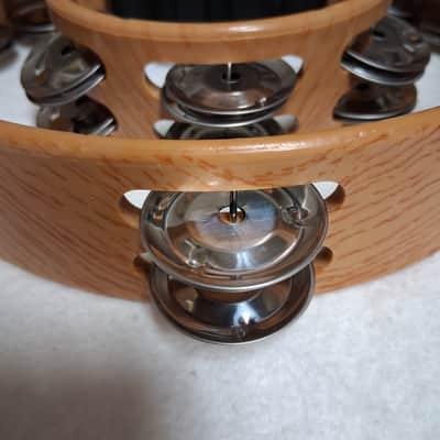 Unbranded Pro Quality 10 Double Row Jingles Tambourine 2026 - Wood Grain image 3