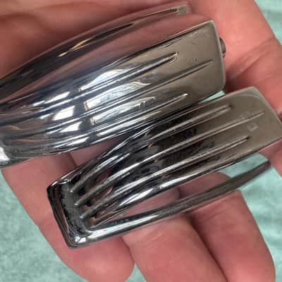 Ludwig Lot of 8 Vintage Large Classic Lugs for Floor Tom or Bass Drum - #1 80s - Chrome image 13