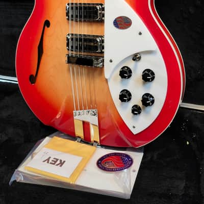 Rickenbacker 1993 Plus 12-String Semi-Hollow Guitar, Fire Glo, 3 Toaster Pickups, Stereo, HSC image 4